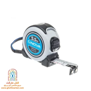 nova-heavy-duty-tape-5-5m متر نووا NTT-5525 روکشدار ۵.۵ متری با بدنه ضدضربه و طراحی حرفهای مناسب کارگاه و منزل