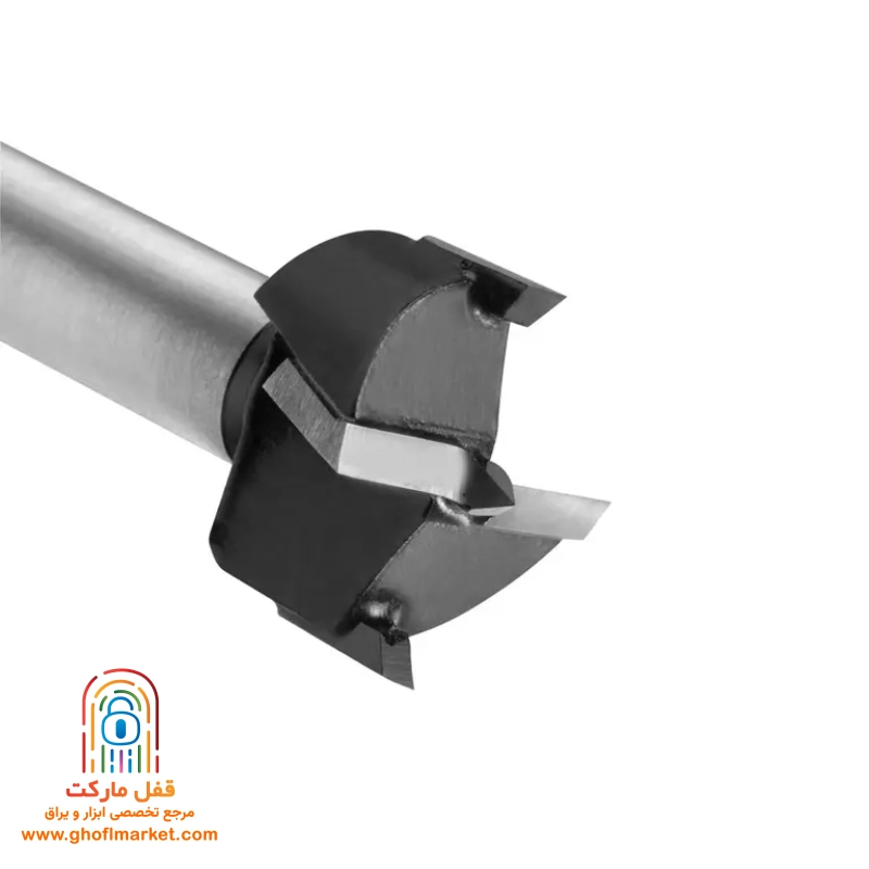 حفره ته صاف ایجاد شده در چوب با مته گازر 22 میلی متر رونیکس