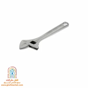 kenzax-adjustable-wrench-8inch نمای نزدیک فک متحرک آچار فرانسه کنزاکس