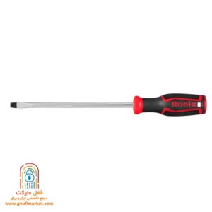 پیچ گوشتی تکی دوسو دورنگ رونیکس RH-2790 سایز 200 در 8 میلی متر با دسته TPR