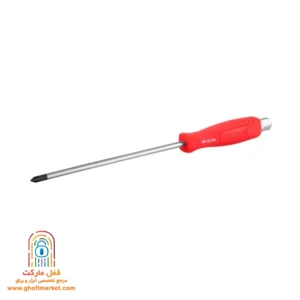 پیچ گوشتی تکی چهارسو ضربه خور رونیکس RH-2933 سایز 150 در 8 میلی متر با دسته PP