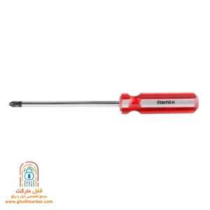 پیچ گوشتی تکی چهارسو رونیکس RH-2880 سایز 150 در 8 میلی متر با میله کروم وانادیوم