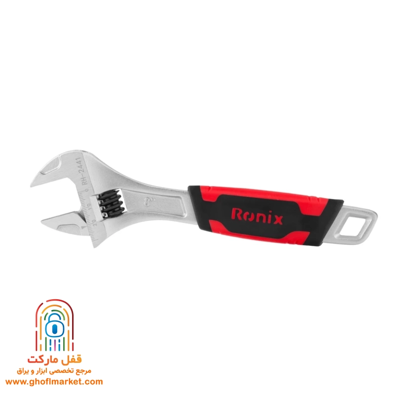 آچار فرانسه رونیکس RH-2441 با روکش کروم مات ضد زنگ