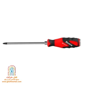 پیچ گوشتی چهار سو 150×6 میلی متری رونیکس مدل RH-2971 با دسته پلاستیک نرم