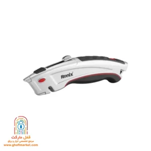 کاتر ذوزنقه ای رونیکس مدل RH-3010 با بدنه فلز روی و دسته آلومینیومی